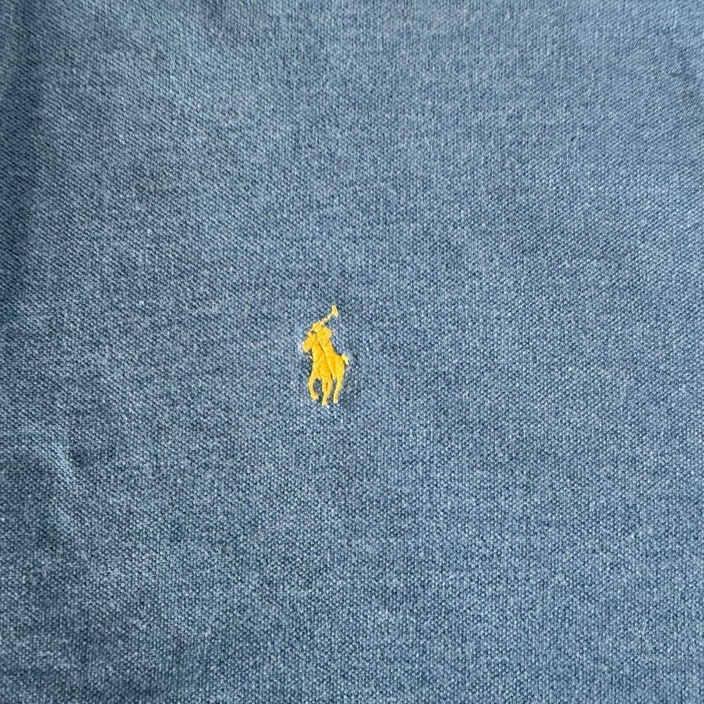 Polo by Ralph Lauren | Cotton Pique Polo Shirt | Blue | Men’s | XXL - Picture 5 of 11